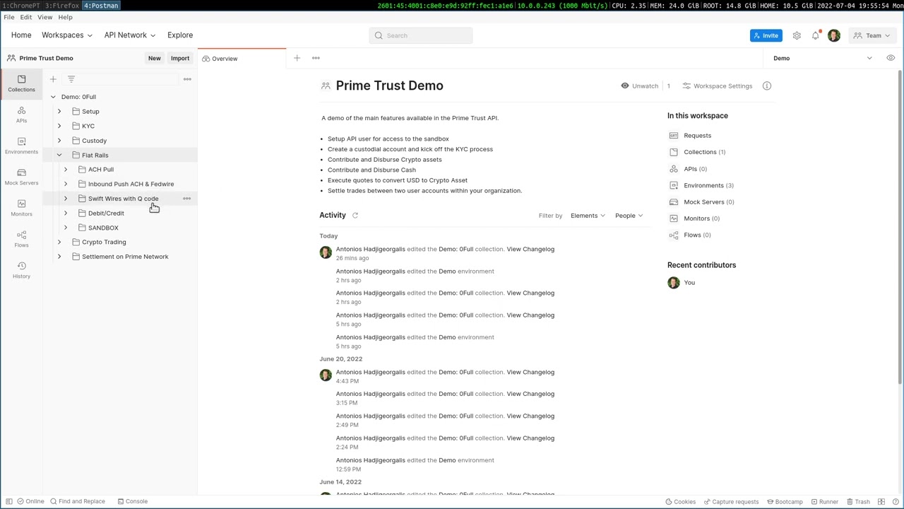 Demo - Prime Trust API - Fiat Rails - Introduction