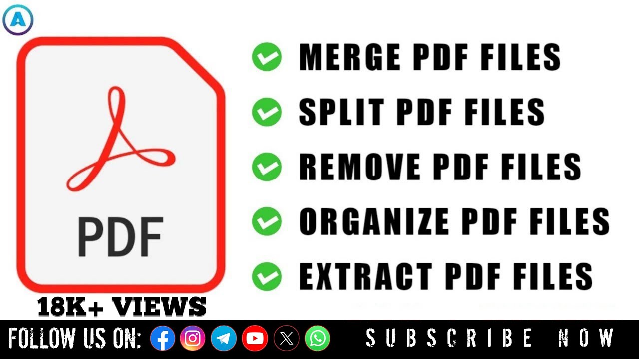 How to Merge Split Remove Extract and Organize PDF Pages || How to edit PDF file free  || Part #01