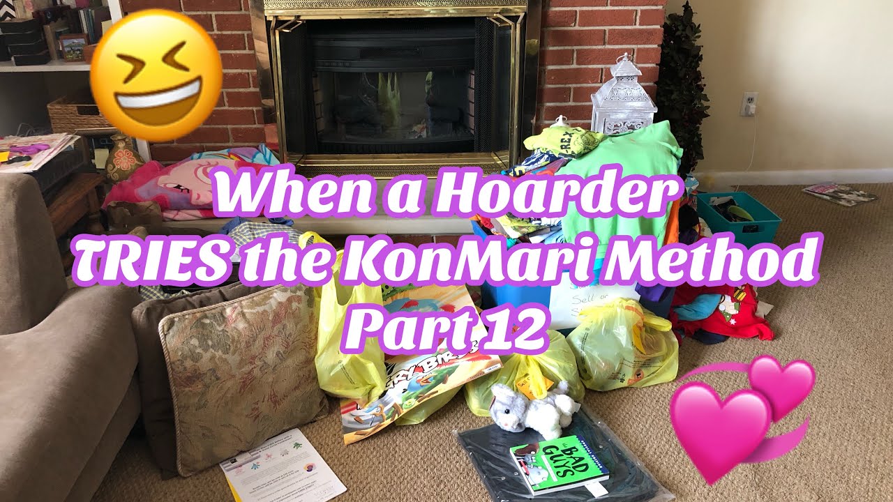 When a Hoarder TRIES an Extreme KonMari Method on her Living Room Part 12! Spring Clean & Declutter