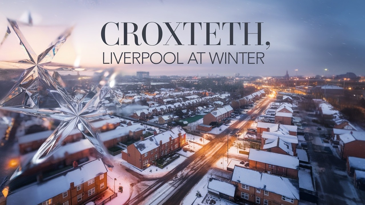 MUST see Epic Drone Flight Over Snowy Croxteth, Liverpool