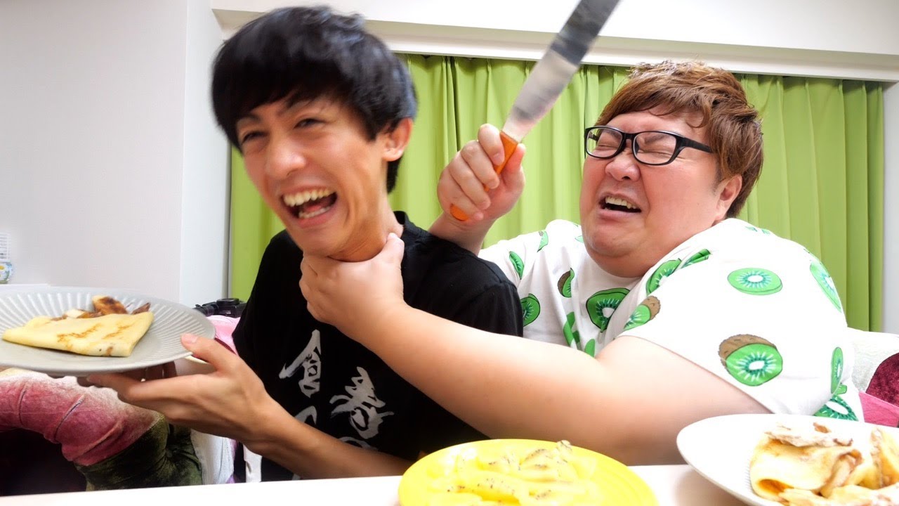 デカキンに無理矢理クレープ作らせて食べないでみた【ドッキリ】