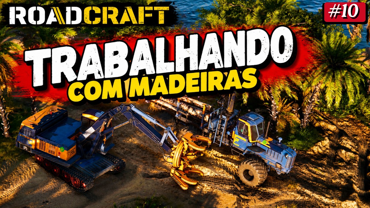 ROADCRAFT | #10  TRABALHANDO COM MADEIRAS & CONSTRUINDO PONTE DE MADEIRA  | em PT-BR