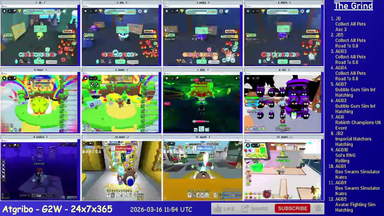 Ep. 1265 - Grinding 12 Alts on Roblox (IH, BGSI, RCU, AFS, SR, BSS, CAP)