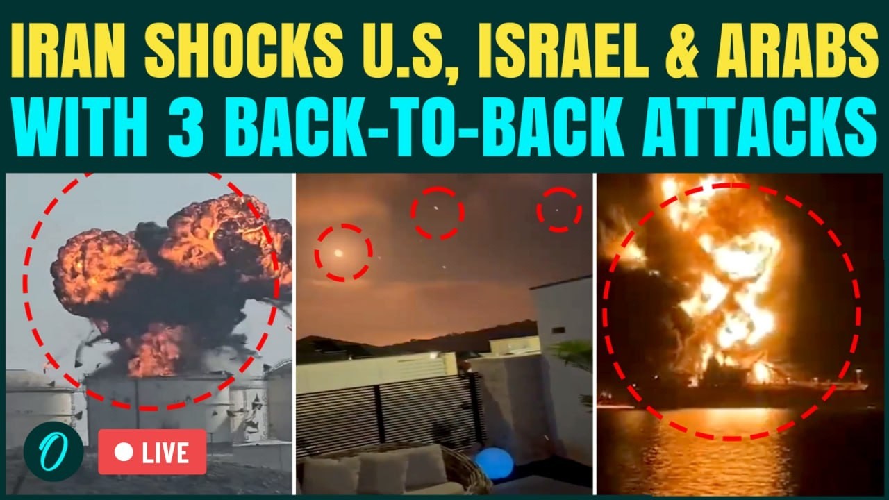 LIVE: Iran's Latest BIG Attacks On Israel, Iraq And Oman Shocks Trump | 3 Iranian Strikes Hits GULF