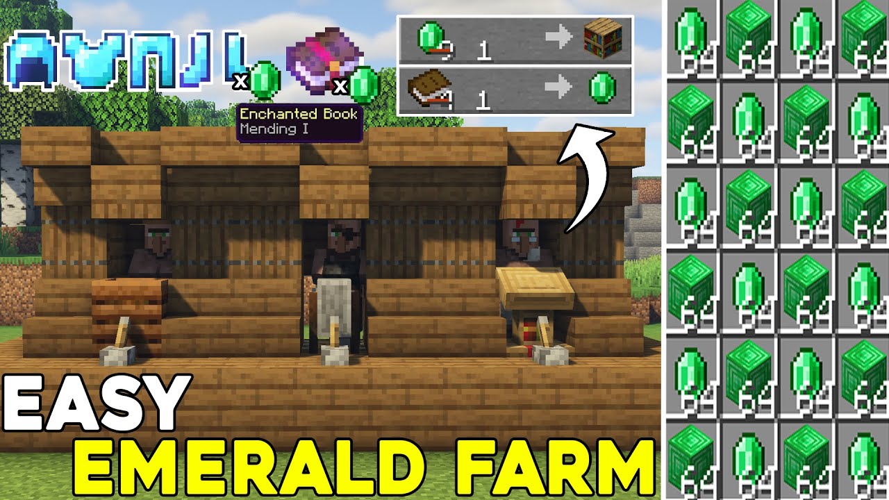 SINIRSIZ Z&Uuml;MR&Uuml;T FARMI !! Minecraft: K&ouml;yl&uuml;lerle Ticaret Sistemi Nasıl Yapılır? l Minecraft Sistemler