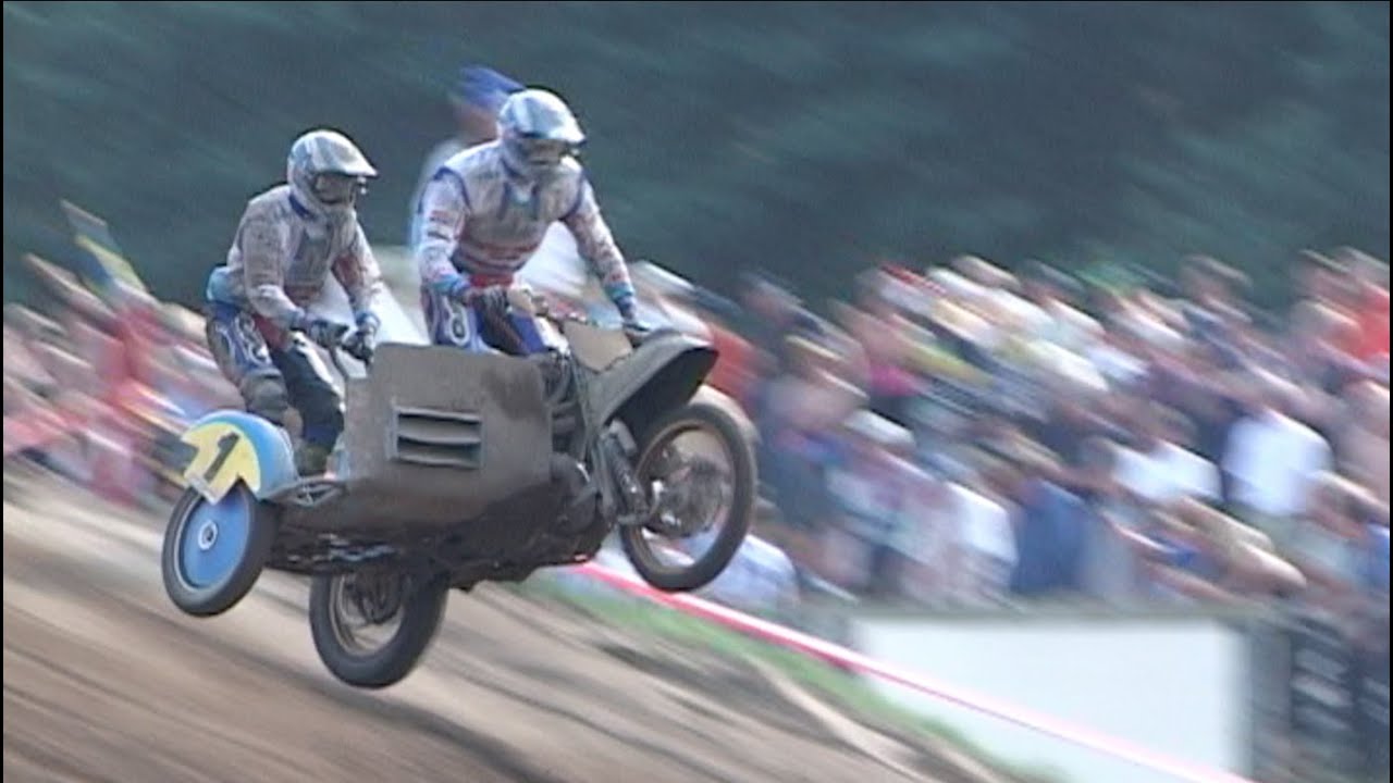 Sidecar MX. Sweden GP 2001 Landskrona 2-nd race Sergis/Rasmanis 4-times world champions