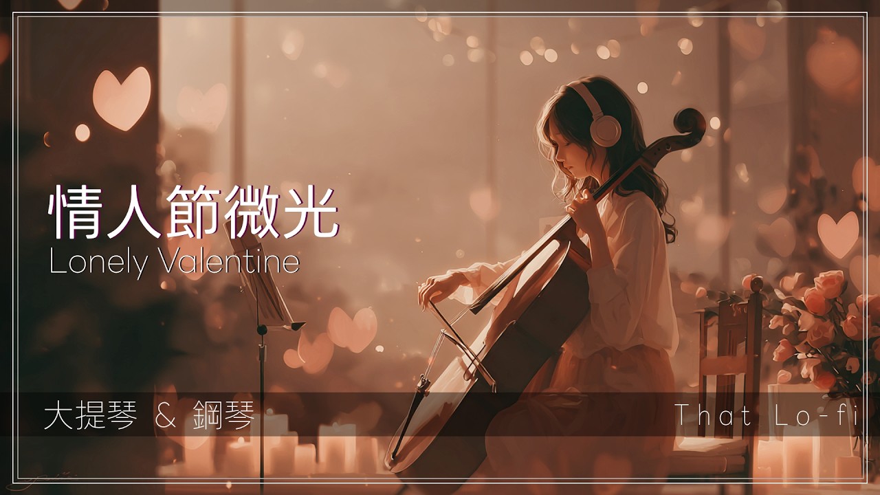 [2小時] 大提琴&鋼琴｜情人節微光｜Lonely Valentine Cello for Relax, Love & Chill
