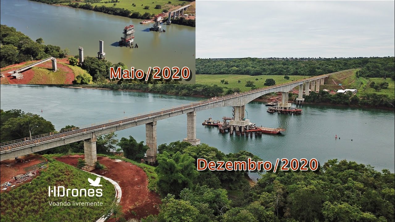 Ponte Rio Paranaíba Ferrovia Norte Sul concluida | São Simão | HDrones  #fns #rioparanaiba #saosimao