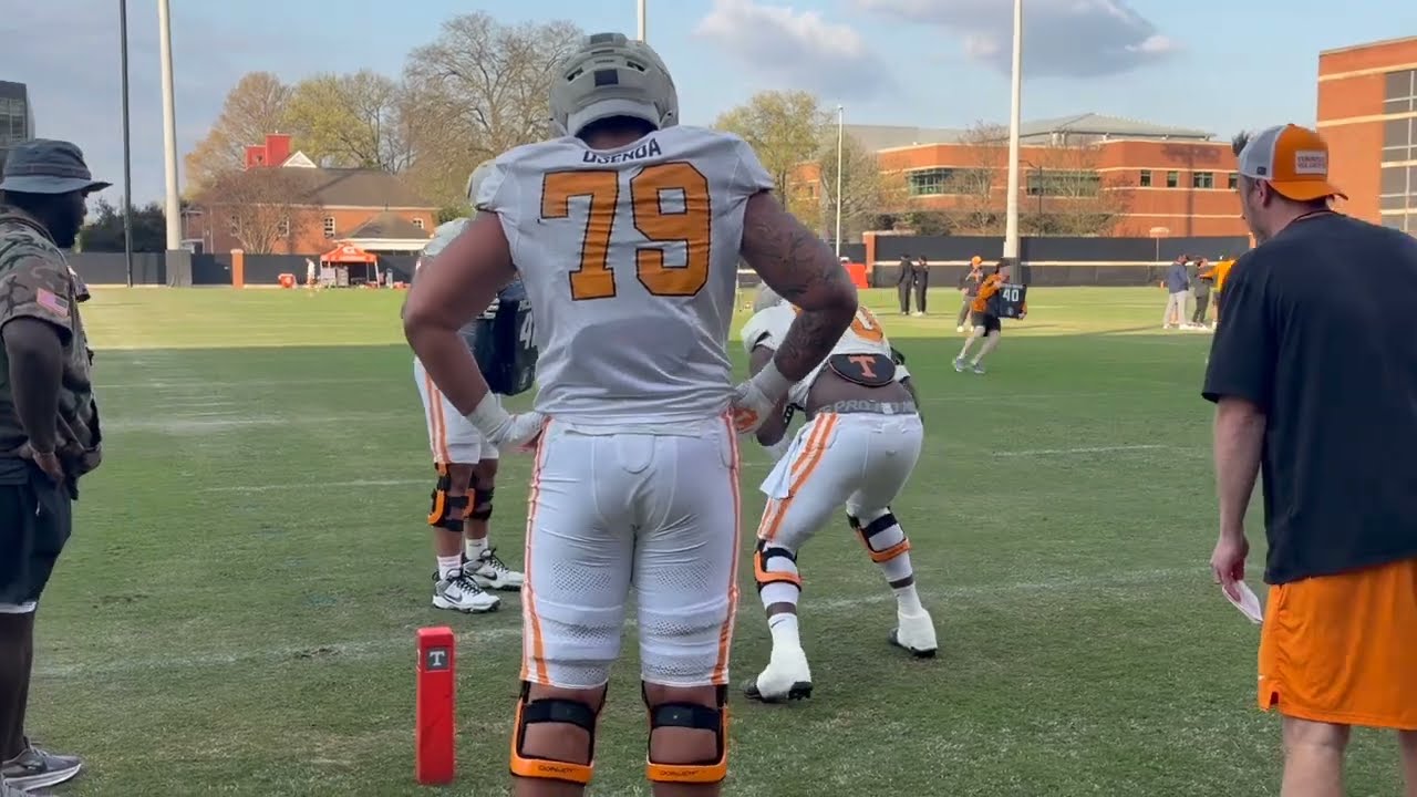 Tennessee Football Practice HIGHLIGHTS: Vols FIVE-STAR Offensive Linemen Put in Work