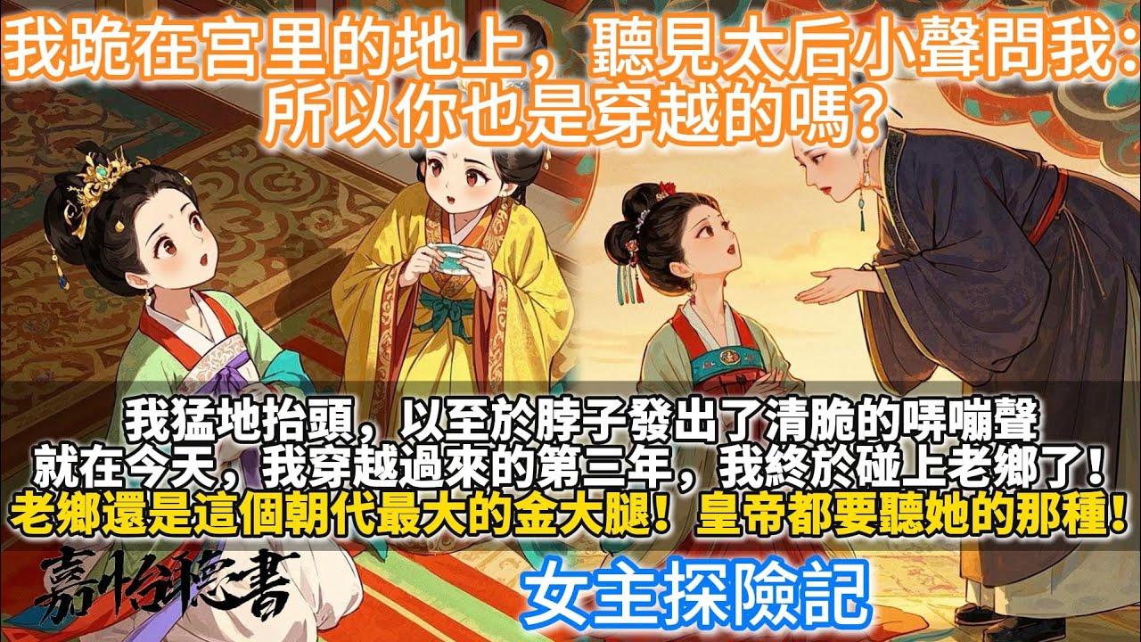 完結脑洞亂七八糟甜宠文：我跪在宫里的地上，聽見太后小聲問我：所以你也是穿越的嗎？我猛地抬頭，以至於脖子發出了清脆的哢嘣聲。就在今天，我穿越過來的第三年，我終於碰上老鄉了！老鄉還是這個朝代最大的金大腿！