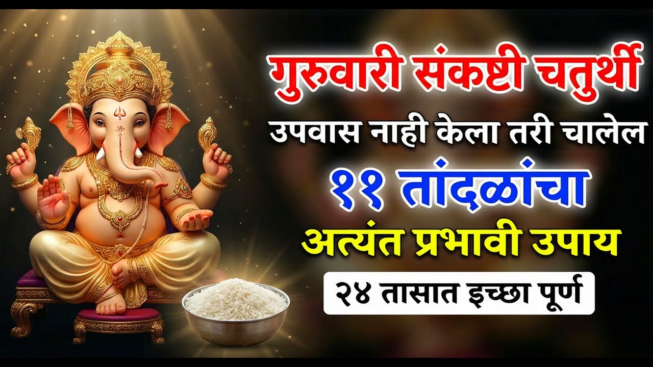 गुरुवारी संकष्टी चतुर्थी | ११ तांदळांचा प्रभावी उपाय | २४ तासात इच्छा पूर्ण |  Sankashti Chaturthi