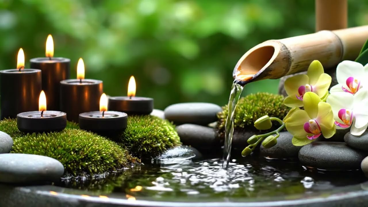 Rest Between Breaths 🌼 Gentle Piano & Nature Water Sounds