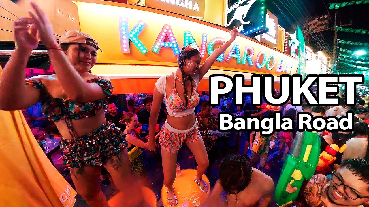 🇹🇭 4K HDR - Songkran 2025, Bangla Road, Phuket, Thailand, millions of people, world-class festival
