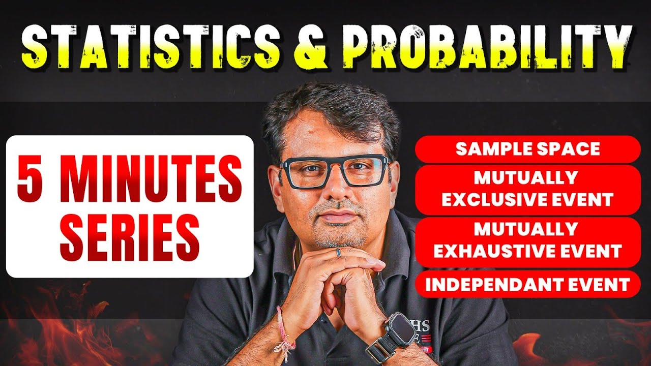 Sample Space & Types of Events in 5 Minute | Statistics and Probability | 5 Minutes Series By GP Sir
