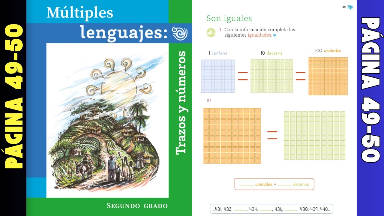 Múltiples lenguajes: trazos y números página 49 y 50 │Son iguales (segundo grado)