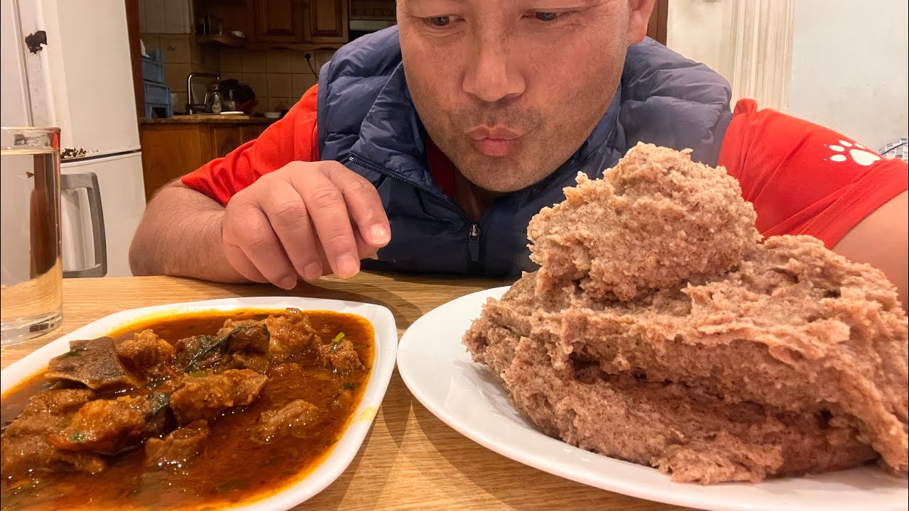 Mutton curry and dhido mukbang 🙏🏻🙏🏻🙏🏻❤️❤️