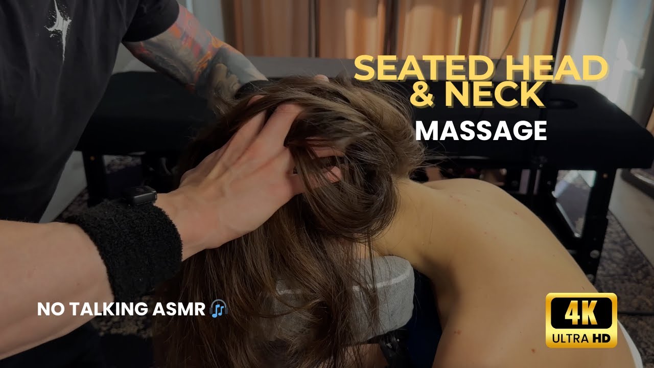 Stress Melt Head Massage (Seated) | Natural ASMR Touch