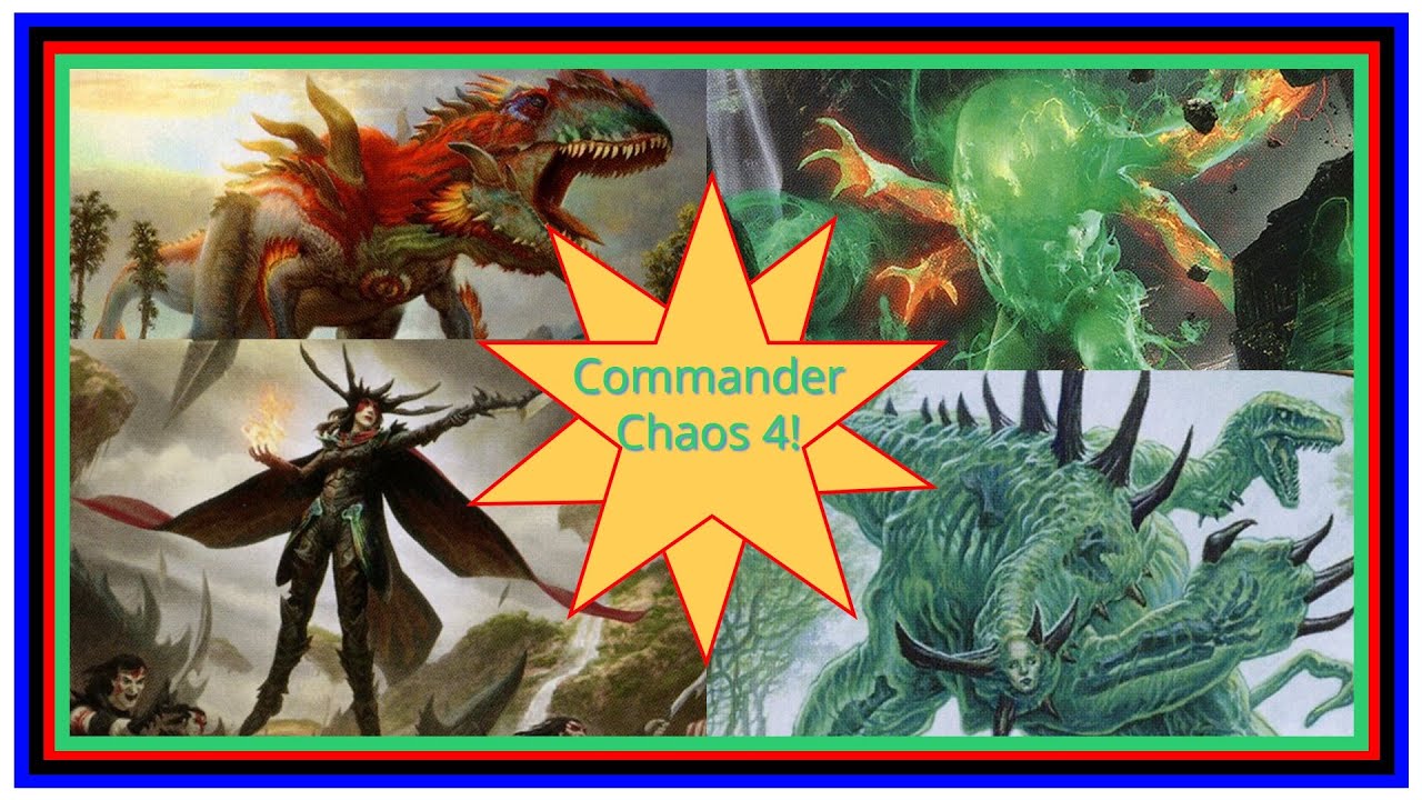 MTG Commander Chaos!  Gishath VS Omnath VS Drana VS The Mimeoplasm!