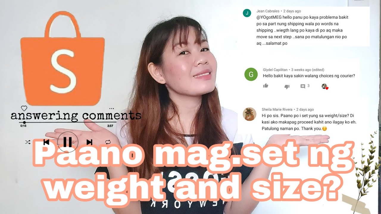 PAANO MAG.SET NG WEIGHT AND SIZE SA SHOPEE | SHOPEE TUTORIAL  FOR BEGINNERS 2021| by yogotmeg