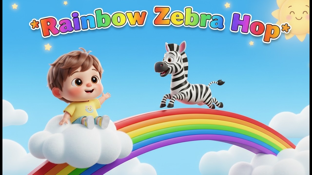 Rainbow Zebra Hop – Nursery Rhyme, Colorful Safari Fun, and Toddler Movement Play