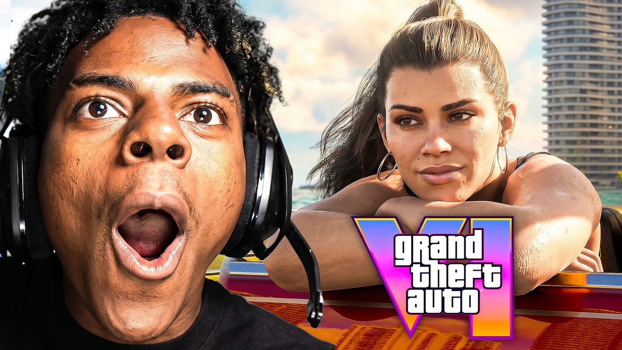 iShowSpeed смотрит трейлер GTA 6 &mdash; Официальный трейлер запуска