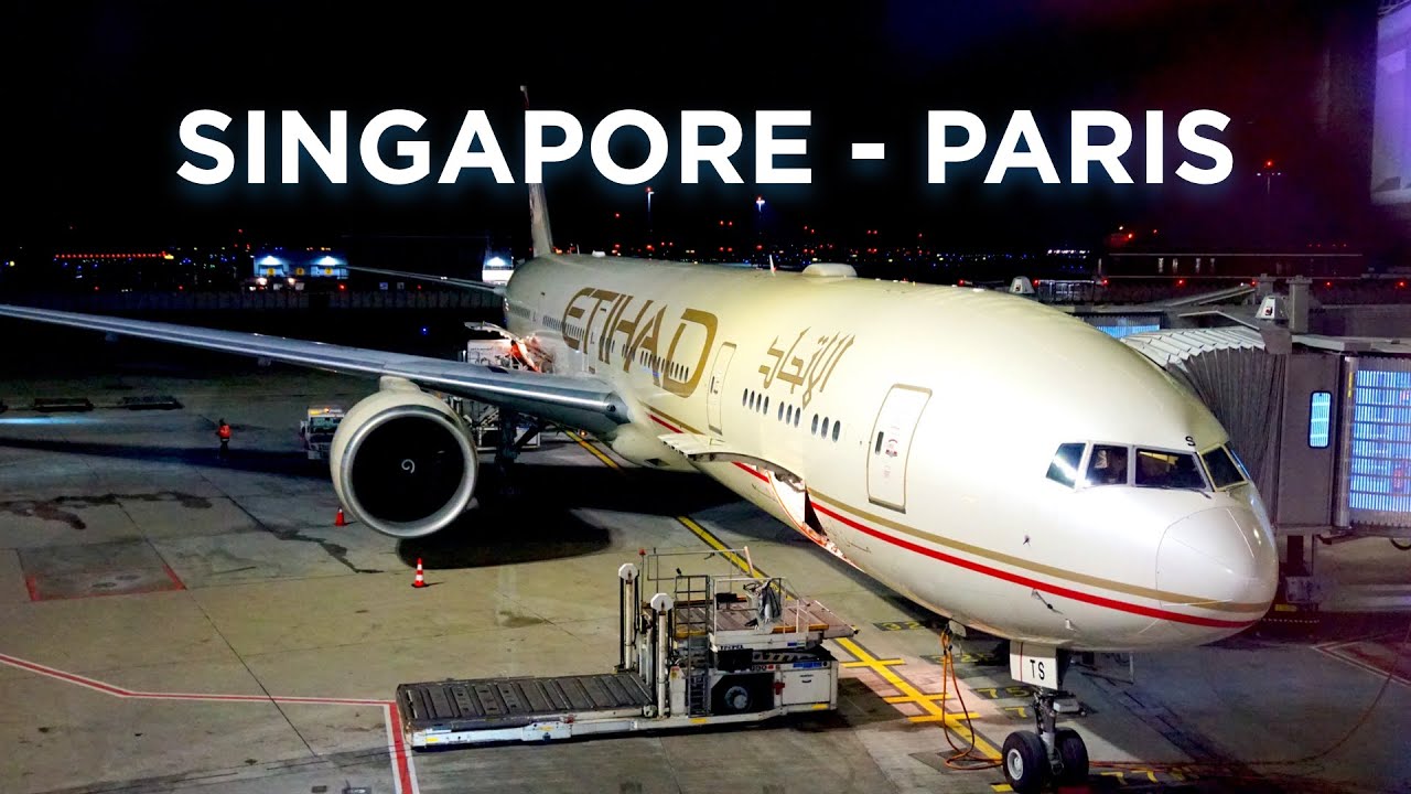 Etihad Airways Flight from Singapore to Paris Economy Class