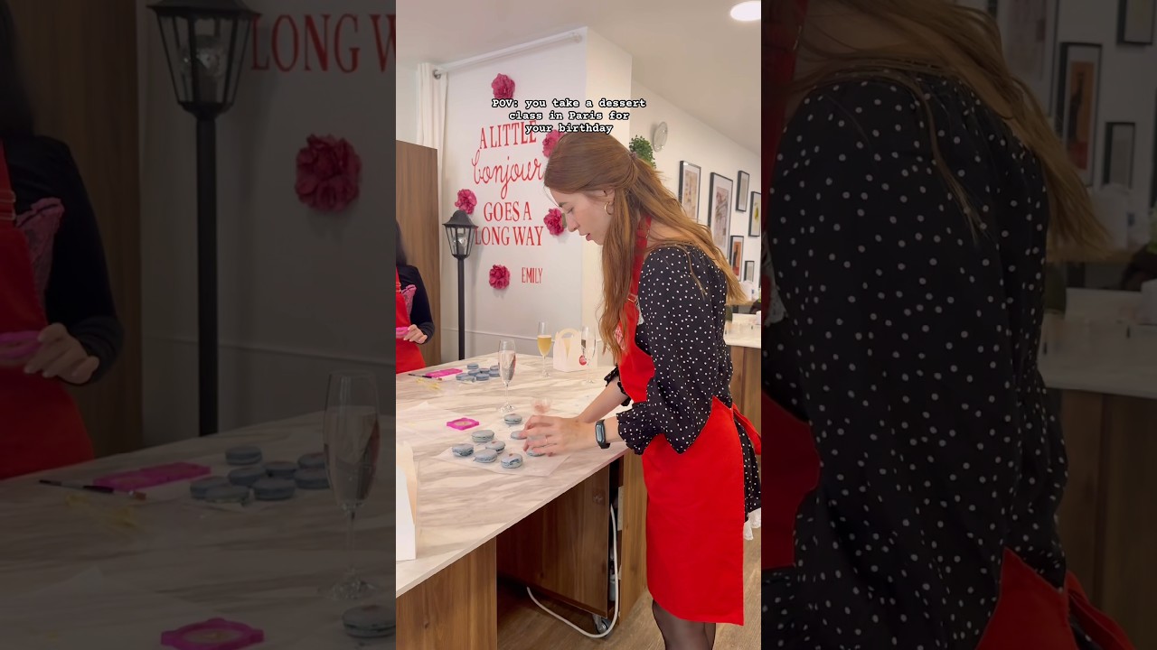 Baking class birthday idea in Paris inspired by #emilyinparis #birthdayidea
