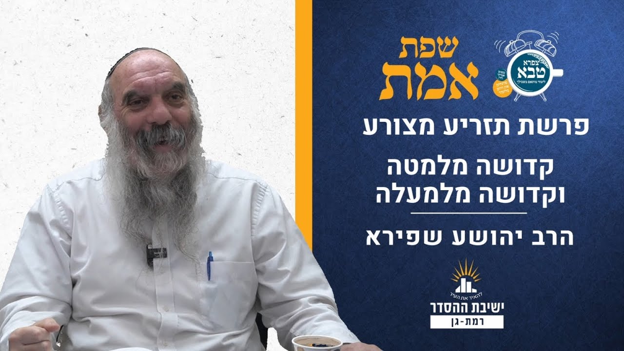 קדושה מלמטה וקדושה מלמעלה | שפת אמת לפרשת תזריע מצורע- תר