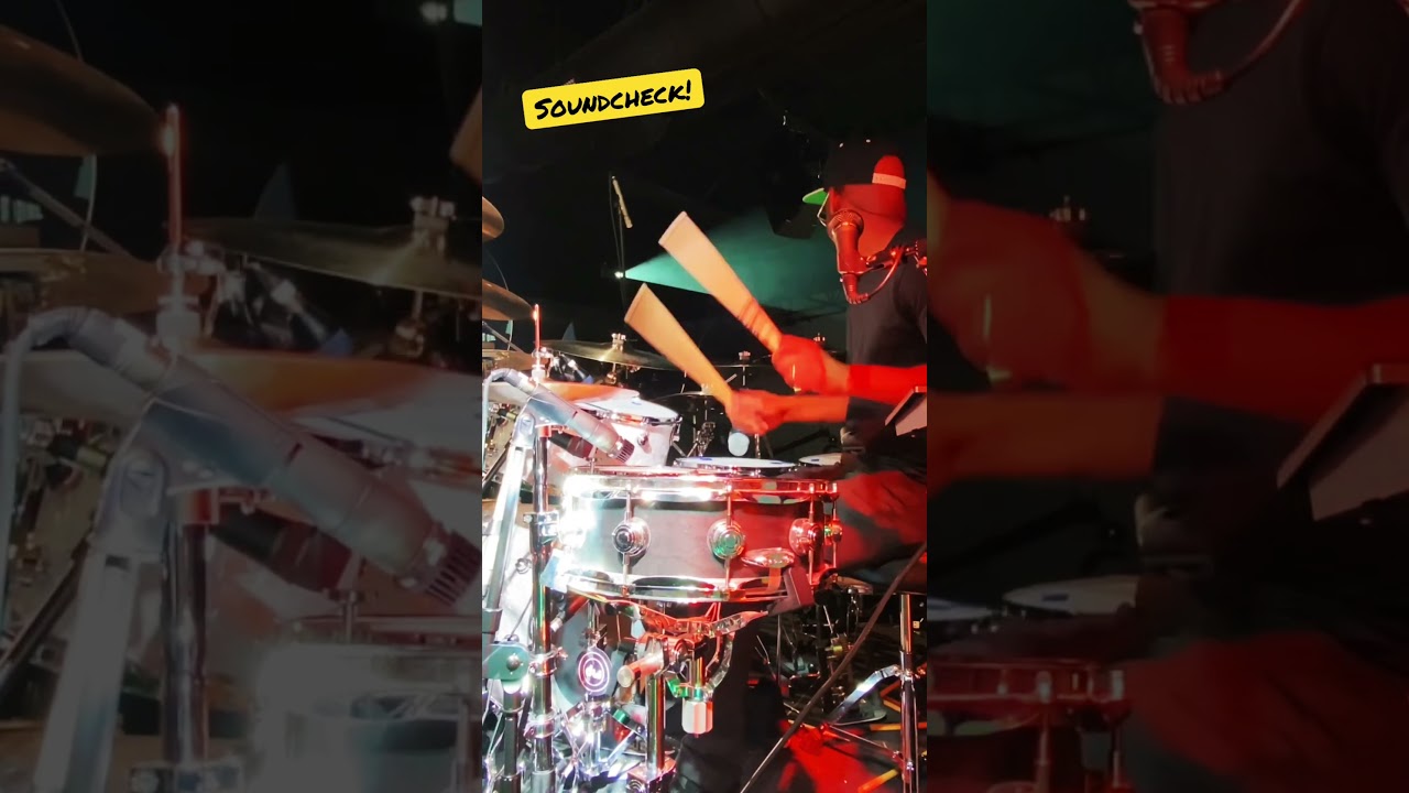 Soundchecking on this dw drums design series kit. New VLOG up! #drums