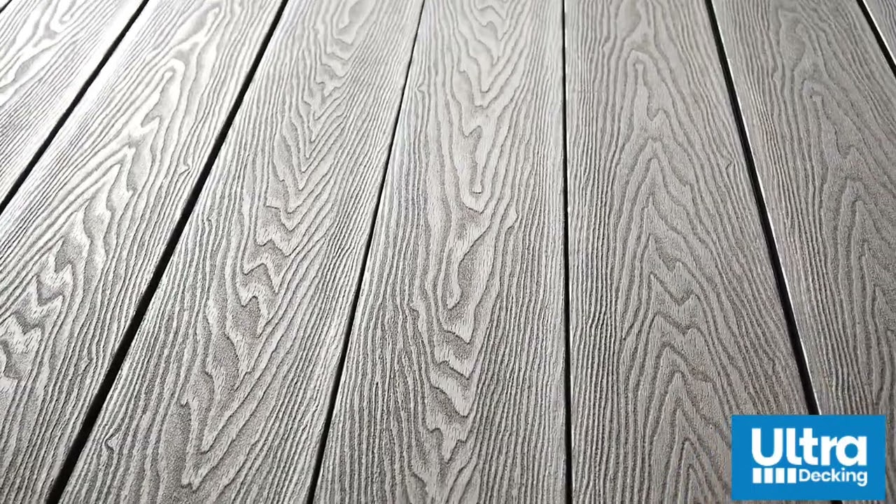 Anthracite Grey Composite Decking | Wood Grain Close-Up | By Ultra Decking&reg;