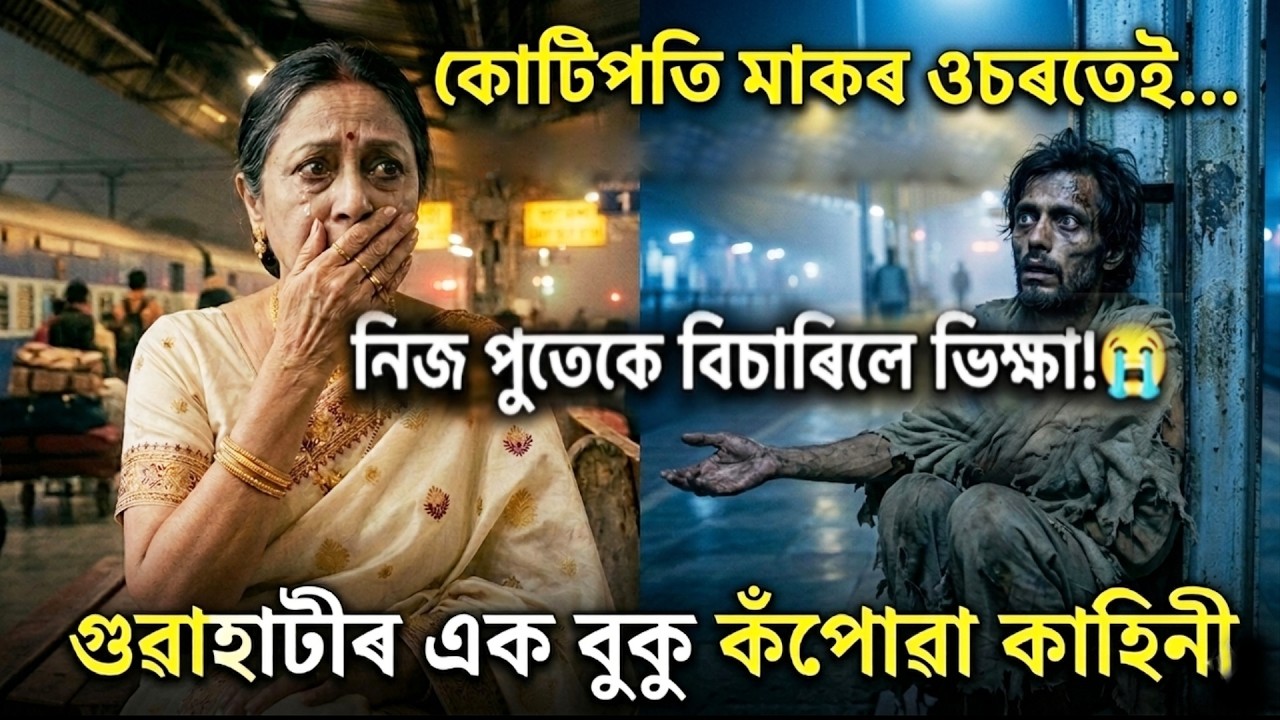 কোটিপতি মাকক নিজ পুতেকে বিচাৰিলে ভিক্ষা! 😭গুৱাহাটীৰ এক বুকু কঁপোৱা কাহিনী | Assamese story