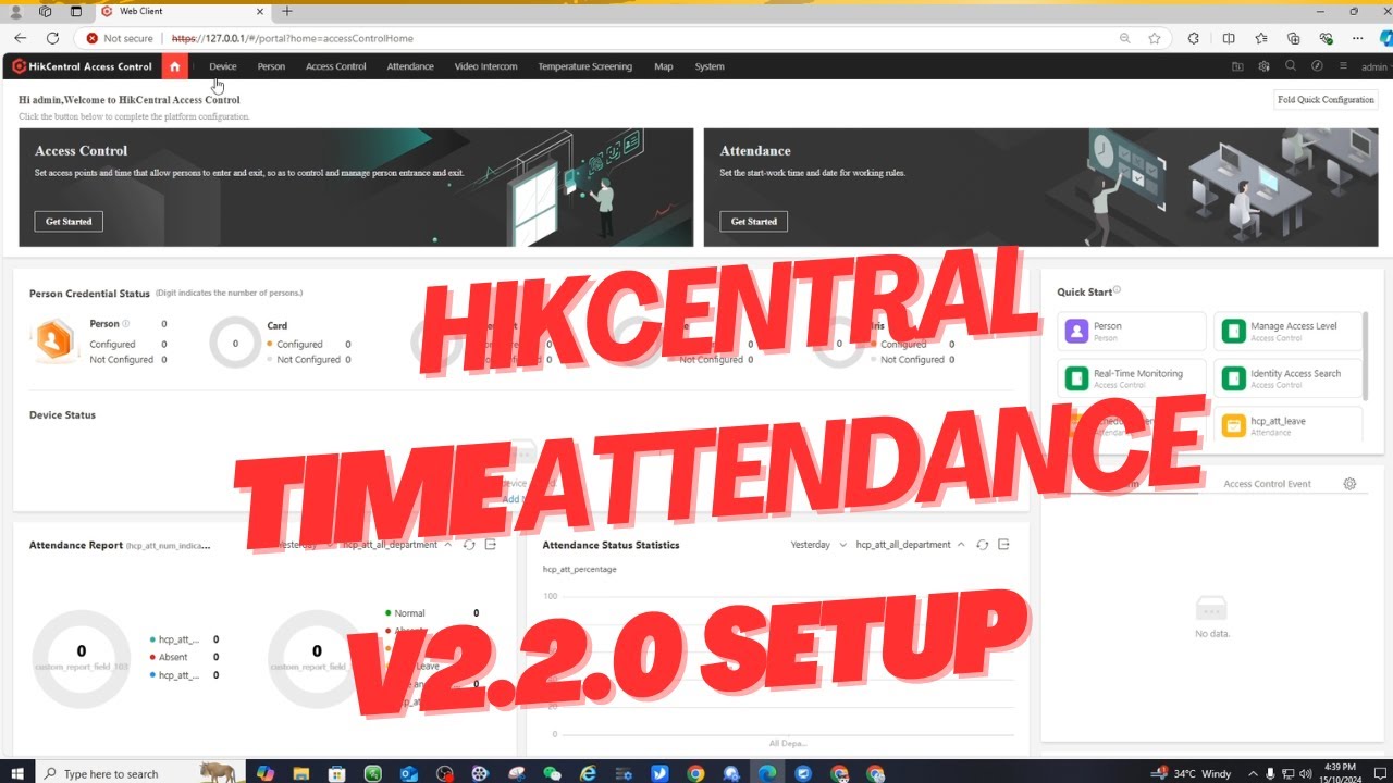 Hikcentral Time Attendance Configuration