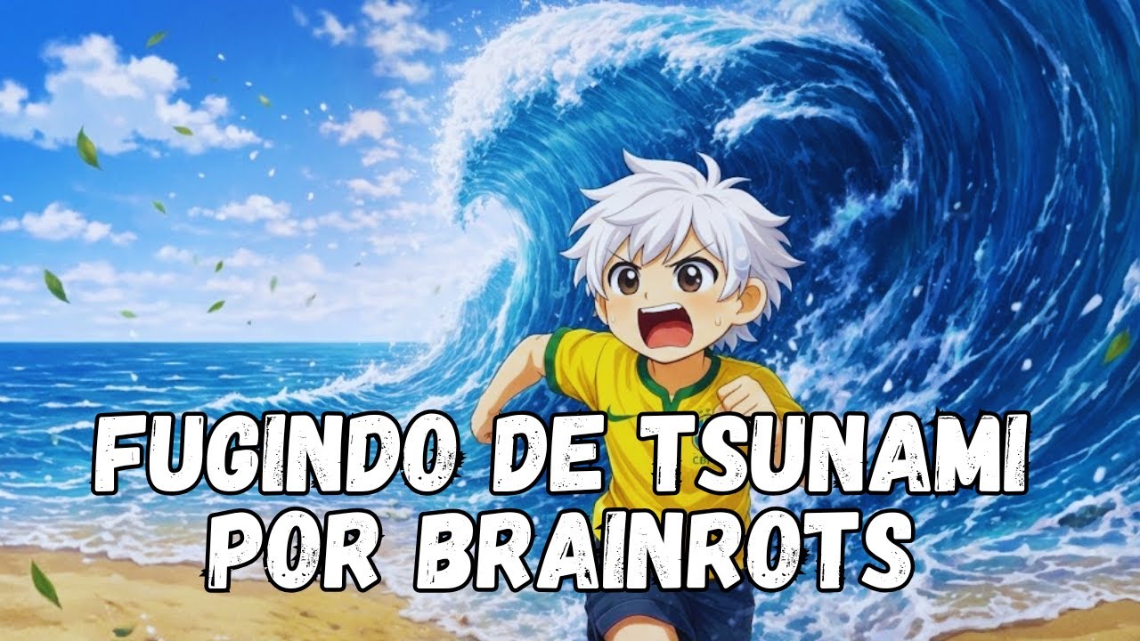 SOU O MELHOR DESSE JOGO! - FUJA DO TSUNAMI POR BRAINROTS