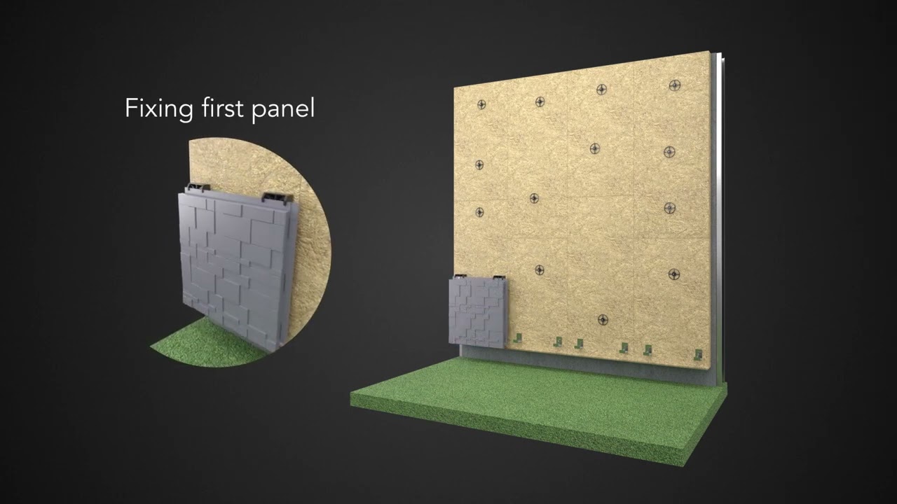 Facade: Cladding Without Backing Structure (CWoB) system; Click&Fix