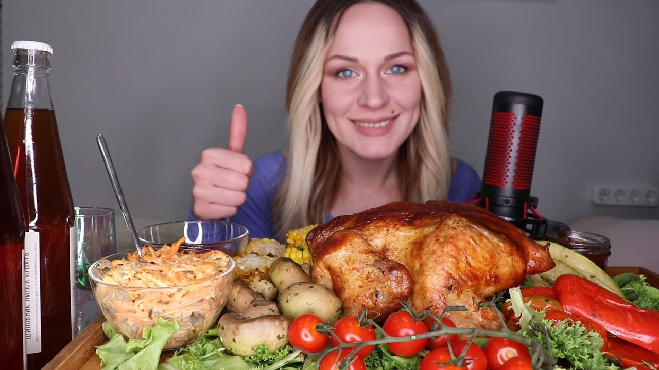 MUKBANG | Курица гриль, овощи | grilled chicken, vegetables не ASMR