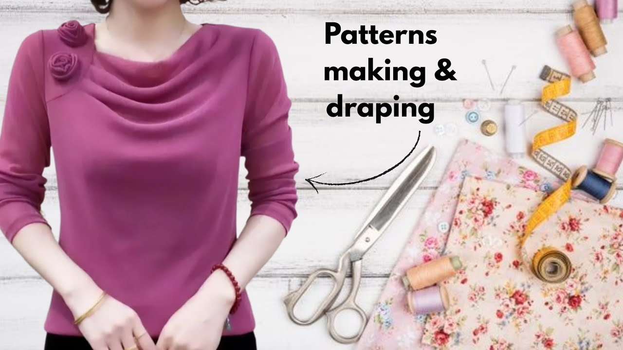 ✂️ How to Sew a Draped Neck Blouse : Sewing a Trendy Women’s Blouse 👗