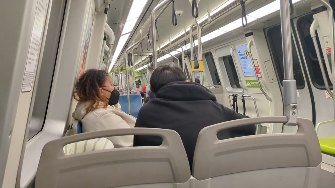 Northbound Yellow Line (SFO International Airport - Daly City) ride
