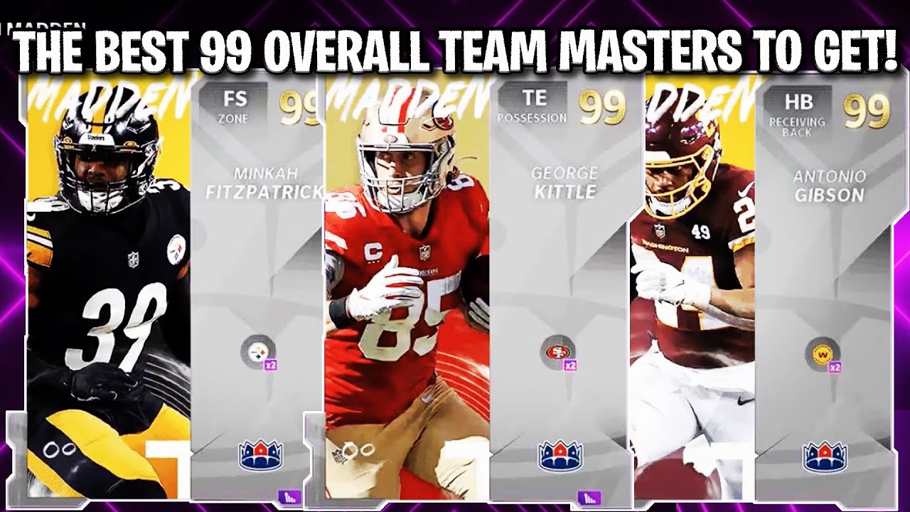 THE BEST 99 OVERALL TEAM MASTER PLAYERS TO GET! WHICH TEAM MASTERS TO GET! | MADDEN 21 ULTIMATE TEAM
