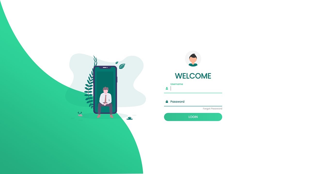 Cool Responsive Login Form (Page) with Floating Labels (HTML & CSS & JavaScript)