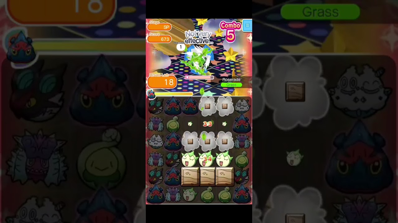 [Pokemon Shuffle] Great Challenge: Winking Roserade