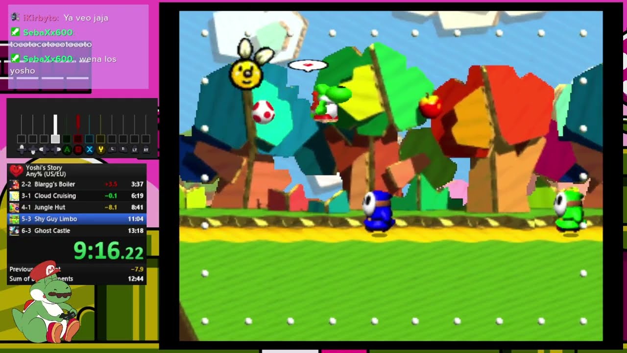 Yoshi's Story Any% 13:03 PB