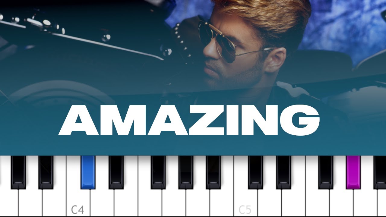 George Michael - Amazing  (piano tutorial)