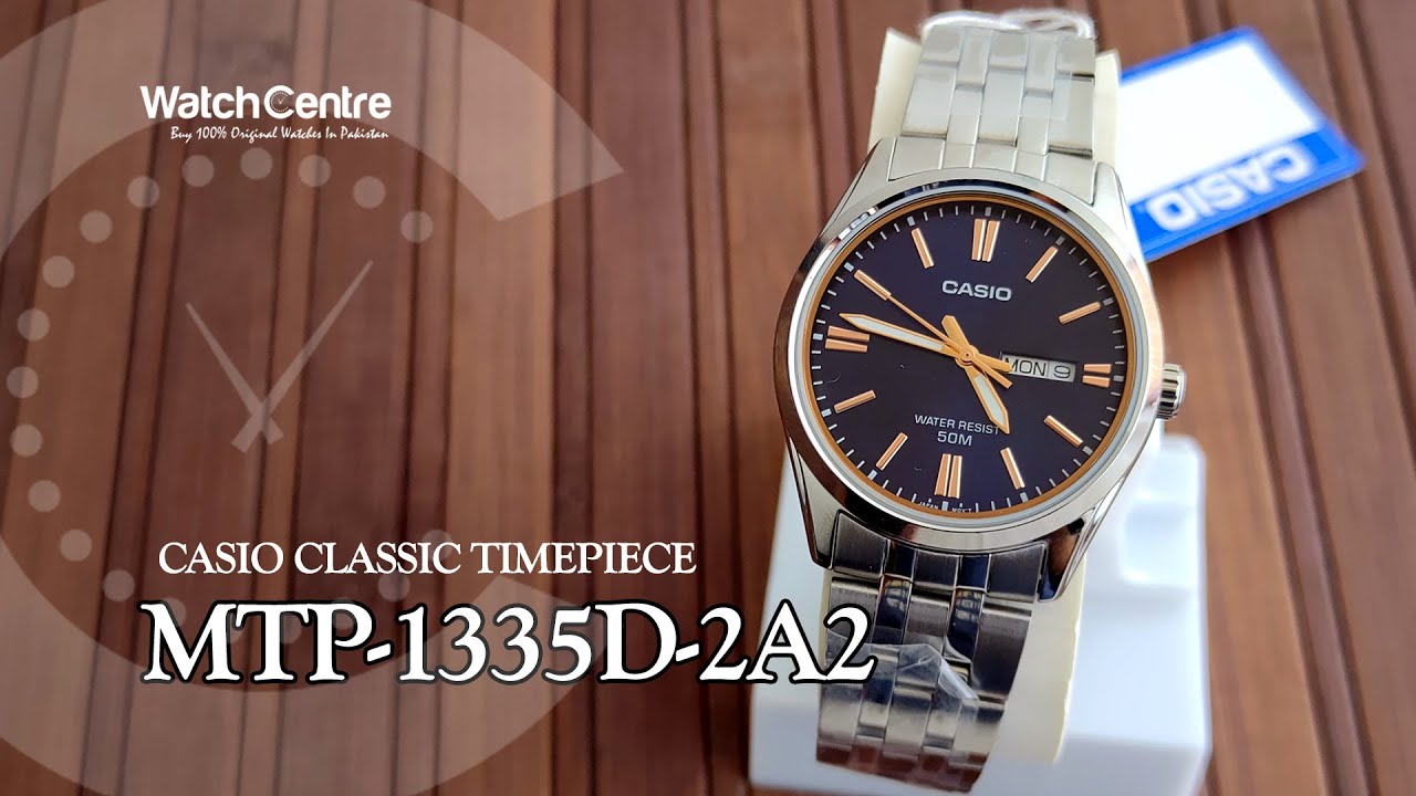 Casio MTP-1335D-2A2 Classic Blue Dial Men's Analog Watch in Stainless Steel
