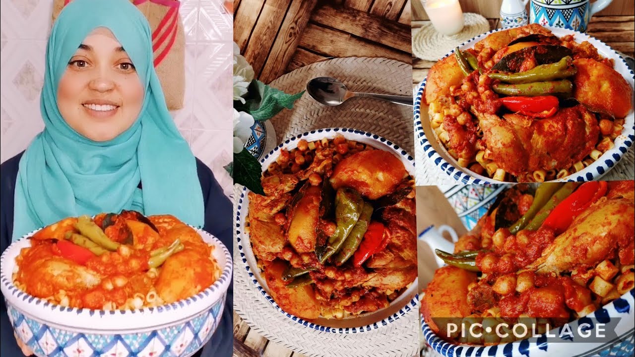Makrouna salsa tunisienne  مقرونة صالصة تونسية الزمنية بالدجاج