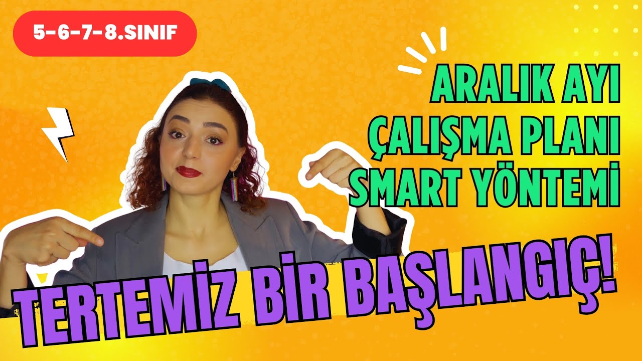 Aralık Ayı Motivasyonu: Tertemiz Bir Başlangıç! (Gerçekçi Hedefler+Çalışma Planı+SMART Yöntemi) 🎯🎯🎯