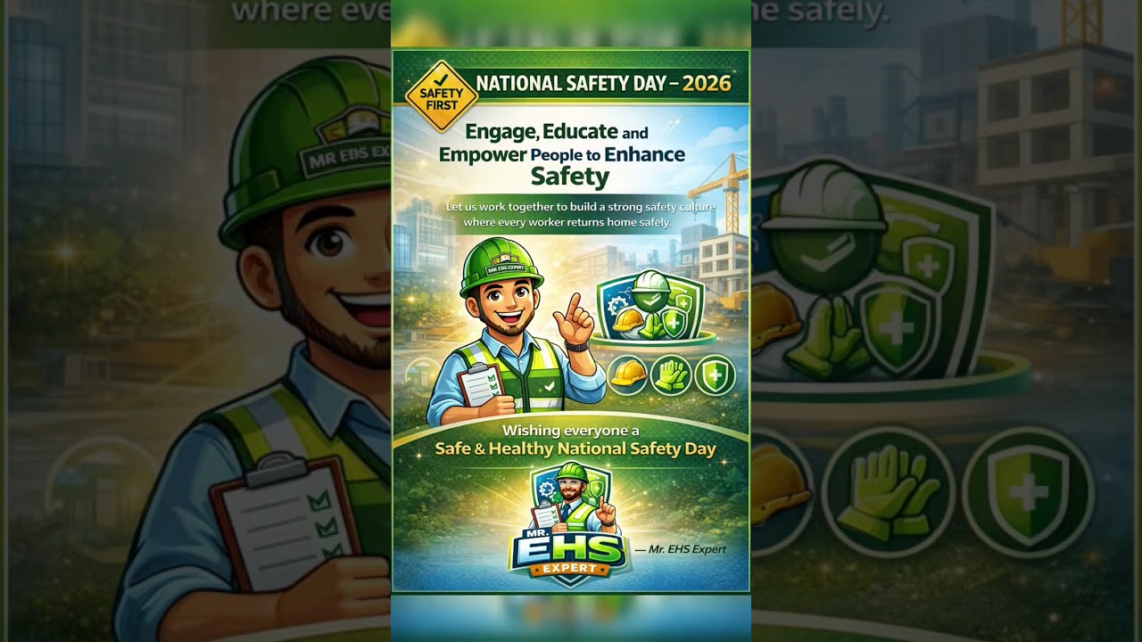 🦺 National Safety Day &ndash; 2026 #safetyculture.  Engage, Educate and Empower People to Enhance Safety