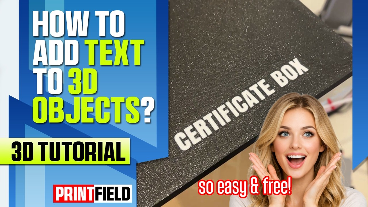 How to Add Text to 3d objects? The Easy and Fast Way | 3D Tutorials