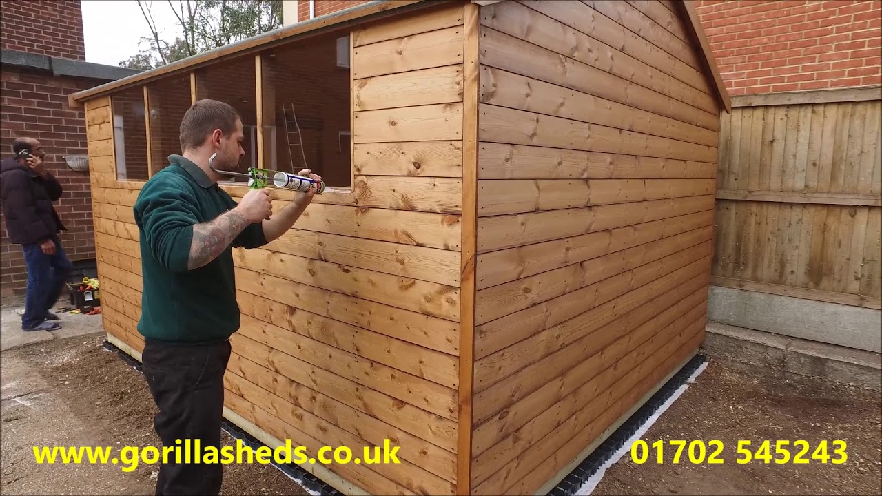 12 x 10 apex garden shed  with double doors on Ecobase