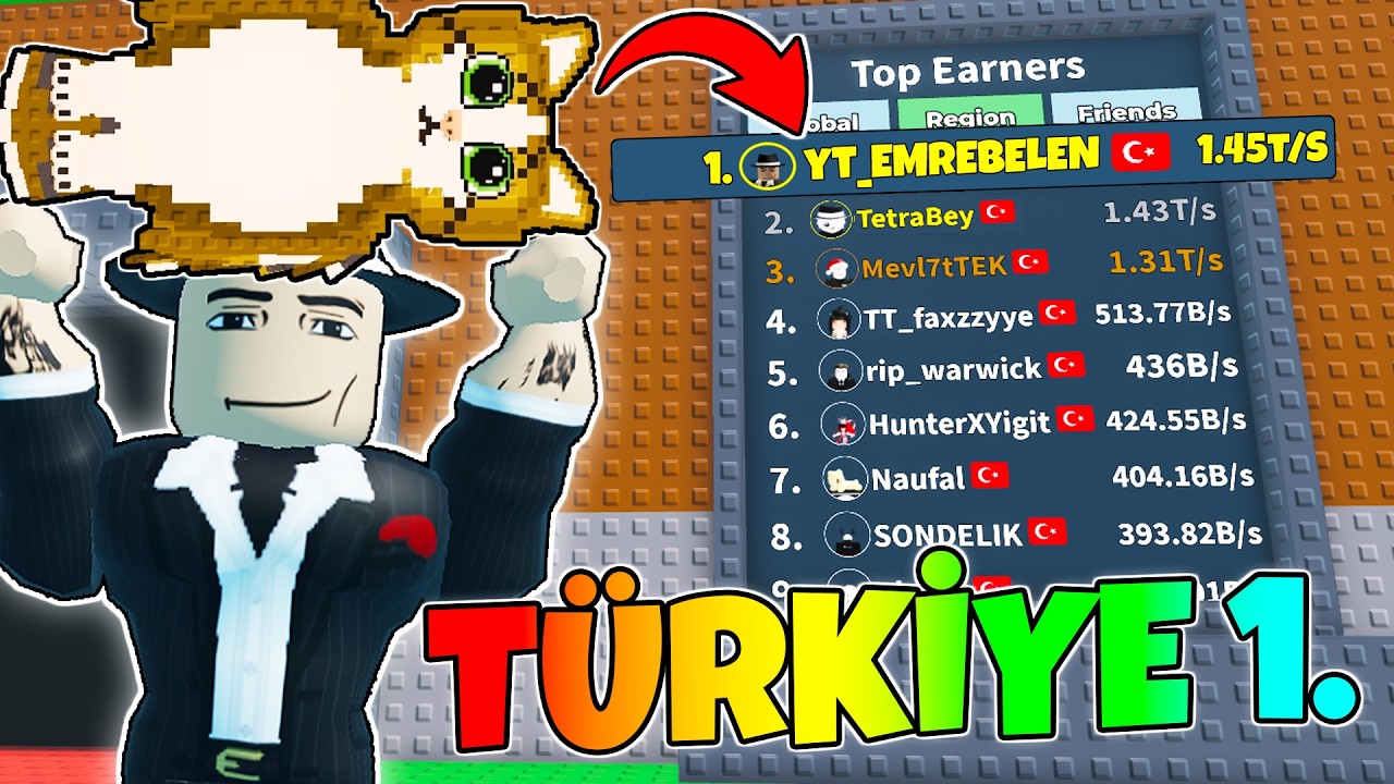TÜRKİYE SIRALAMASINDA 1. OLDUM! 😱 - Steal a Brainrot Türkçe