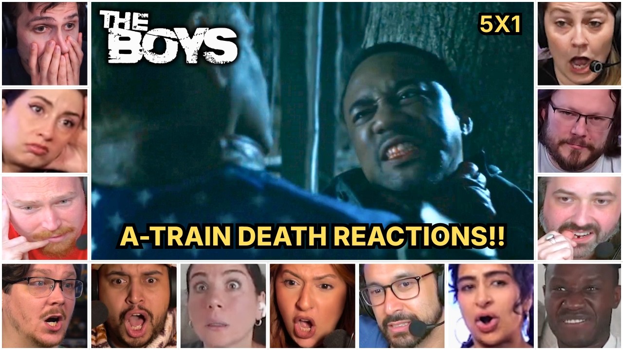 Reactors Reacting To A-Train Death | The Boys 5x1 Reaction Mashup | A-Train Death Reaction Mashup